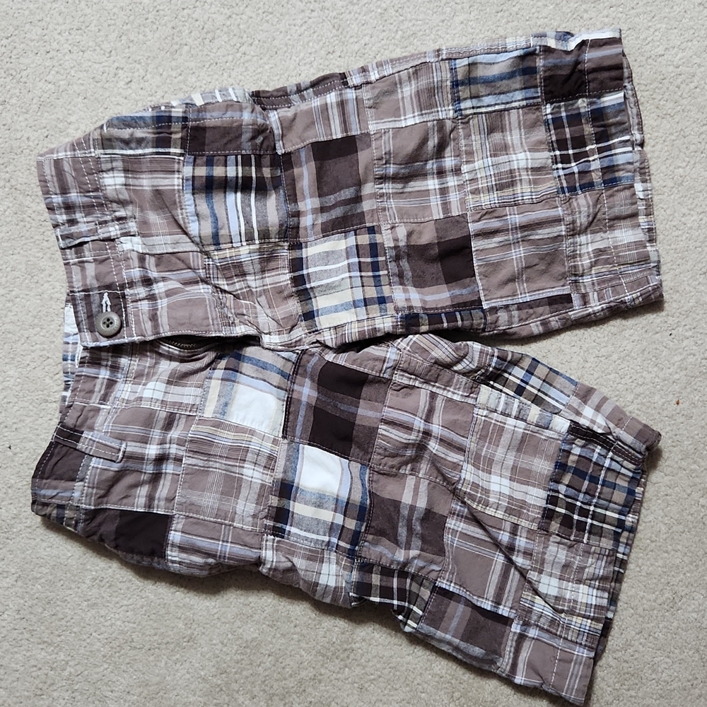 Urban Pipeline Boys Patchwork Plaid Madras  Shorts - 8 Slim